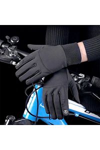 Motosiklet Eldiveni Dokunmatik Uyumlu Su Itici Softshel Kumaş Soğuk Geçirmez Motorcu Eldiveni ürün fotoğrafı