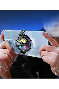 Fan Soğutucu RGB Led Işıklı Isı Derece Göstergeli Cep Telefon Soğutucu Radyatör ürün fotoğrafı