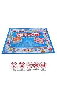 Metrocity Dünya Şehirleri Strateji Ve Emlak Ticaret Kutu Oyunu | Eğlenceli Strateji Oyunu ürün fotoğrafı