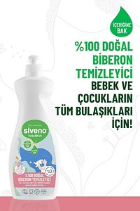 %100 Doğal Emzik Ve Biberon Temizleyicisi Bitkisel Elde Bulaşık Sabunu Nemlendirici Vegan 500 ml ürün fotoğrafı