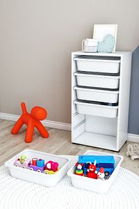 6 Sepetli Çok Amaçlı Dolap, Mutfak Dolabı, Çocuk Oyuncak Dolabı, Oyuncak Organizer ürün fotoğrafı
