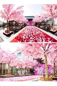 Yapay Çiçek Bahar Dalı Japon Kiraz Çiçeği 90 Cm Pembe ürün fotoğrafı