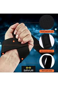 Ağırlık Kaldırma Kayışı Fitness Wrist Strap / Padded Lifting Straps ürün fotoğrafı