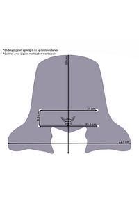 Honda Dio El Korumalı Füme Tur Camı 59x72.5 Cm (21-25) Bağlantı Ekipmanı ürün fotoğrafı