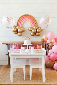 Altın Makaron Gökkuşağı Balon Set ürün fotoğrafı