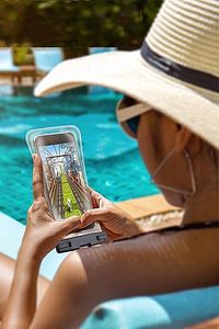 Yüksek Kaliteli Tüm Telefonlara Uyumlu Yağmur Su Geçirmez Waterproof Deniz Havuz Altı Telefon Kılıfı ürün fotoğrafı
