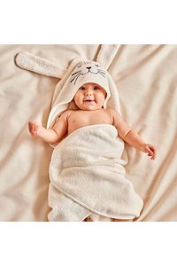 %100 Pamuk Rabbit Kundak Havlu Ekru (75X75 CM) ürün fotoğrafı