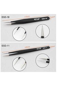 Hassas Elektronik Cımbız Seti Antistatik Çelik Tweezer Set ürün fotoğrafı