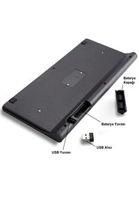Kingboss K-03 2.4 Ghz Kablosuz Mini Klavye Mouse Set ürün fotoğrafı