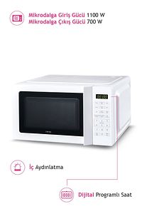 Almd25 20l Mikrodalga Fırın Beyaz ürün fotoğrafı