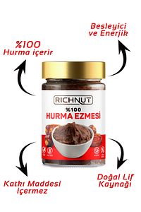 %100 Doğal Hurma Ezmesi 400 gr (KATKISIZ HURMA PÜRESİ) ürün fotoğrafı
