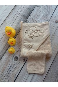 Organik Bebek Havlusu 80x80 Cm Kese Hediyeli ürün fotoğrafı
