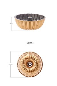 Cake Pro Dilimli Gold Döküm Kek Kalıbı ürün fotoğrafı