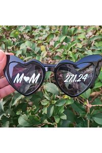 Kalpli Gözlük Dahil Gözlük Camı Için Sticker Gelin Damat Gözlüğü Gözlük Sticker ürün fotoğrafı