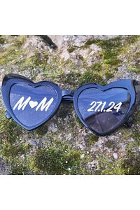 Kalpli Gözlük Dahil Gözlük Camı Için Sticker Gelin Damat Gözlüğü Gözlük Sticker ürün fotoğrafı