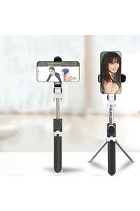 Düz Siyah Bluetooth Kumandalı Selfie Çubuğu-monopod Telefon Tutucu ürün fotoğrafı