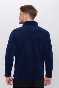 Unisex Standart Fit Rahat Kesim Tüylenme Yapmayan Soğuk Geçirmez Lacivert Dik Yaka Polar Sweatshirt ürün fotoğrafı