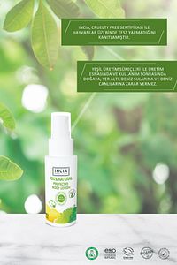 %100 Doğal Koruyucu Vücut Losyonu Sprey Yenidoğan Bebek Çocuk Için Limon Okaliptus Vegan 50 ml ürün fotoğrafı