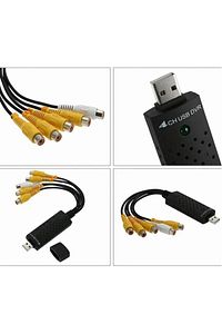 Siyah Ses Dönüştürücü ve Kamera Kayıt Kablosu 4576 4 Ch Usb Dvr 4 ürün fotoğrafı