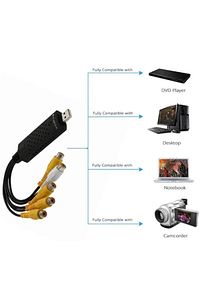 Siyah Ses Dönüştürücü ve Kamera Kayıt Kablosu 4576 4 Ch Usb Dvr 4 ürün fotoğrafı