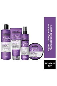 Expert Biotin ve Kafein Dökülme Karşıtı Peeling Şampuan Krem Tonik 4lü Set-vegan ürün fotoğrafı