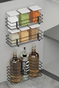 Yapışkanlı 3lü Yağdanlık Rafı Yağlık Mutfak Düzenleyici Organizer Sirkelik Baharatlık Altlığı Standı ürün fotoğrafı