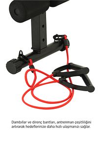 Gym Bench Fitness Ağırlık Sehpası - Katlanabilir Mekik Aleti ve Boks Topu - Tüm Vücut Egzersiz Aleti ürün fotoğrafı