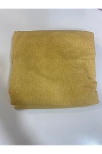 Tek Kişilik Çarşaflı Lastikli Pamuklu 2 Yastık Kılıflı Kareli Hardal Nevresim Takımı ürün fotoğrafı