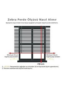 Ithal Bambu Ekru Zebra Stor Perde Eteği Düz (1.kalite Alüminyum Kasa Metal Ayak ürün fotoğrafı