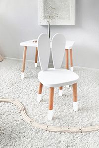 Ahşap Montessori Aktivite Masası Sandalyesi, Bunny Masa Sandalye, 1 Sandalye 1 Masa ürün fotoğrafı