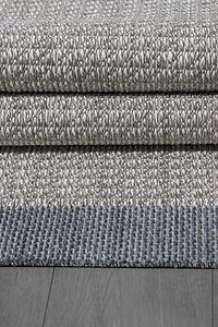Konfor Sisalux 3092 Gri Jüt Tabanlı Modern Dokuma Kilim Sisal Hasır Halı ürün fotoğrafı