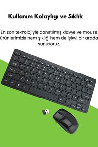 Kingboss K-03 2.4 Ghz Kablosuz Mini Klavye Mouse Set ürün fotoğrafı