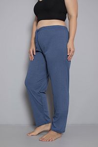 Büyük Beden Kadın Pamuklu Beli Lastikli İnce Kumaş Cepsiz Pijama Altı ürün fotoğrafı