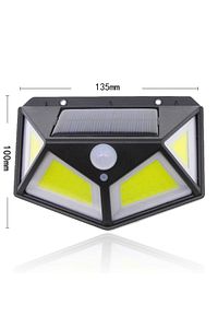 Solar Güneş Enerjili Beyaz Işık Cob Led Hareket Sensörlü 4 Taraflı Bahçe Garaj Ev Aydınlatma Lambası ürün fotoğrafı