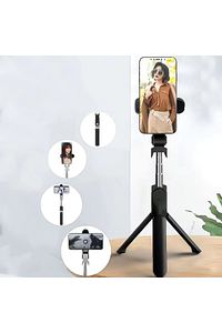 Düz Siyah Bluetooth Kumandalı Selfie Çubuğu-monopod Telefon Tutucu ürün fotoğrafı
