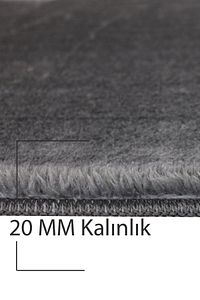 Seria Hali Antrasit Peluş Post Hali Maki?nede Yikanir Kaymaz Taban ürün fotoğrafı
