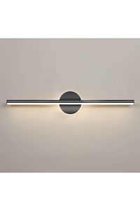 Modern Kablosuz Tak Çalıştır Ledli Pilli Aplik Banyo Tablo Ayna Duvar Aydınlatma Siyah Pil Dahildir ürün fotoğrafı