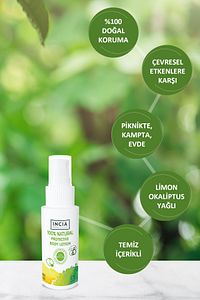 %100 Doğal Koruyucu Vücut Losyonu Sprey Yenidoğan Bebek Çocuk Için Limon Okaliptus Vegan 50 ml ürün fotoğrafı