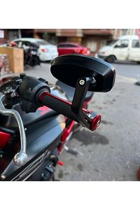 Gidon Aynası Kırmızı Yan Ayna Tüm Motorlara Uyumlu ürün fotoğrafı
