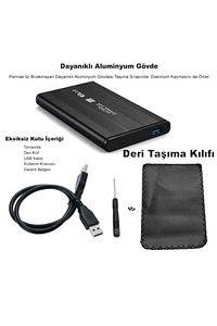 2126s 2.5 Inç Usb 3.0 Sata Harddisk Hdd Kutusu 5 Gbps Kılıf - Siyah Aluminyum Ssd ürün fotoğrafı