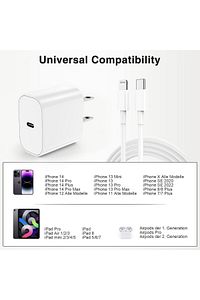 20 W Tüm Serilerle Uyumlu Hızlı Şarj Aleti Kablo Adaptör Set Iphone 11/12 /13/14/ Pro Max ürün fotoğrafı