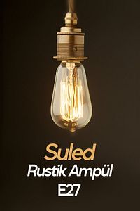 Dekoratif Retro Rustik Ampül E27 Standart Duy 220v Ev Cafe Aplik Abajur Tavan Ampülü ürün fotoğrafı