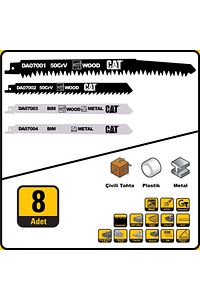 Da07901 8 Parça Profesyonel Metal/ahşap Kesme Tilki Kuyruğu Testere Ucu ürün fotoğrafı
