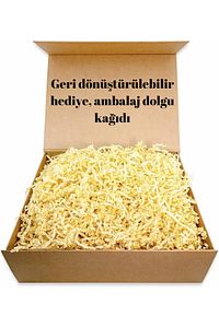 Kırpık Kağıt, Hediye Kutu Süsleme Dolgu Kağıdı– Kırpıntı Z Zigzag Kağıt, Koyu Krem – 250 gr ürün fotoğrafı