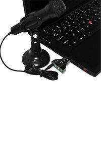 2100 Usb Ses Kartı 7 Kanal Çevirici Dönüştürücü Laptop Harici Kartı Mikrofon Kulaklık Girişli ürün fotoğrafı