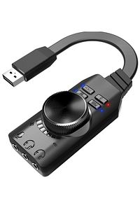 3185 Usb Ses Kartı Harici 7.1 Uyumlu Dönüştürücü Plextone Gs3 Pubg Lol Mikrofon Destekli ürün fotoğrafı
