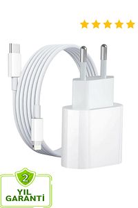 20 W Tüm Serilerle Uyumlu Hızlı Şarj Aleti Kablo Adaptör Set Iphone 11/12 /13/14/ Pro Max ürün fotoğrafı