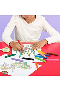 Kids Plastidecor 12'li Jumbo Üçgen Mum Pastel Boya / ürün fotoğrafı