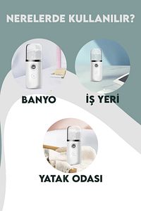 Yüz Nemlendirme Cihazı- Taşınabilir Mini Soğuk Buhar Yüz Nemlendirici Nano Sprey ürün fotoğrafı