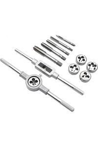 12 Parça Klavuz Pafta Seti Metrik Set M6-m12 Arası 12li Takım Full Set. ürün fotoğrafı